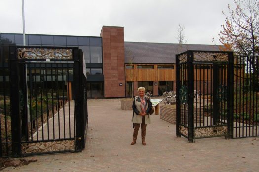 Norton Priory Museum - Gina outside the entrance